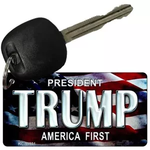 America First Trump Metall Aluminium Schlüsselanhänger Nummernschild Anhänger Kunst Schlüsselanhänger - Bild 1 von 1