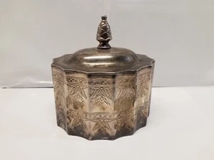 Godinger Silver Art Co Ltd. Versilberte Schmuckschatulle Samt gefüttert mit geknöpftem Deckel - Bild 1 von 14