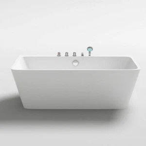 Vasca freestanding 170x80x58h da bagno bianca stile moderno centro stanza |B5B - Foto 1 di 1