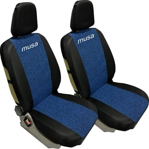 coprisedili auto musa anteriori in jacquard blu accoppiato con spugna 5mm - Foto 1 di 5