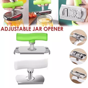 Adjustable Jar Opener Stainless Steel Lids Off For Weak Hands Seniors Arthritis - Picture 1 of 14