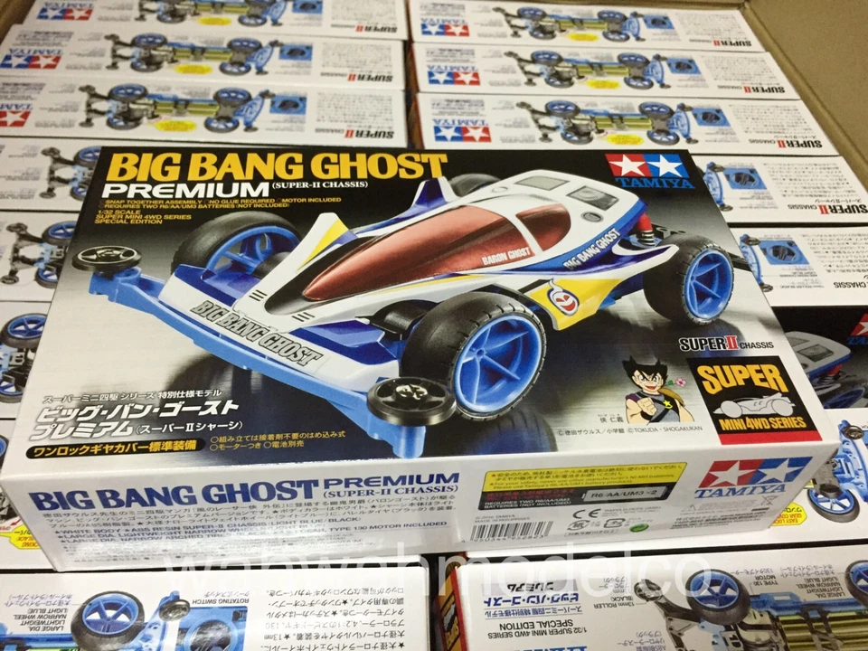 Tamiya 95282 1/32 Mini 4WD Car Kit Super II Chassis JR Big Bang Ghost Premium - Image 1 of 1