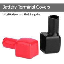 Red Positive & Black Negative Plastic Car Battery Terminal Insulation Caps Boots