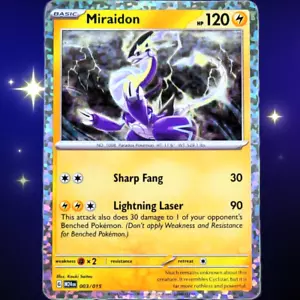 Miraidon - Holo - Juego de cartas coleccionables Pokémon McDonald's 2024 Promo #003/015 - Imagen 1 de 4