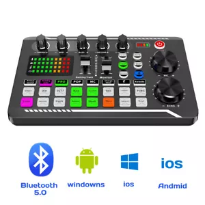 Live Soundkarte und Audio Interface mit DJ Mixer Sprachwechsler für Streaming - Bild 1 von 13
