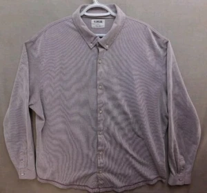 Linksoul Button Down Shirt Men's XXL Long Sleeve Purple Pinstripe - Picture 1 of 18
