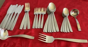 Amboss 18/8 stainless Vienna Modern satin mixed lot of 27 pieces - Picture 1 of 2