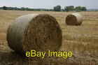 Photo 6X4 Straw Bales At Besford Round Straw Bales In A Field Between Bes C2008