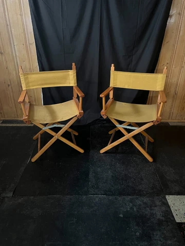 2 Vintage 1950s Hollywood Style Director Chairs Cover