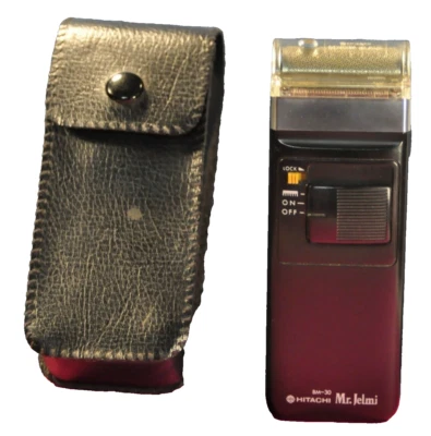 Barbeador masculino "HITACHI" BM-30 Mr Jelmi raro vintage retrô bateria japonesa DC 3V - Imagem 1 de 4