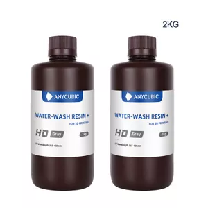 2KG ANYCUBIC HD Grau Wasser Waschbares Resin+für LCD UV Resin 3D-Drucker M3 M5 - Bild 1 von 6
