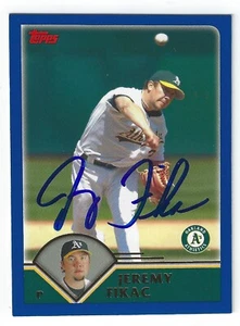 JEREMY FIKAC OAKLAND A'S SIGNED BASEBALL CARD SAN DIEGO PADRES MONTREAL EXPOS - Picture 1 of 1