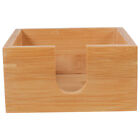  Napkin Storage Box Bamboo Office Dresser Decor Holders Tissue Container