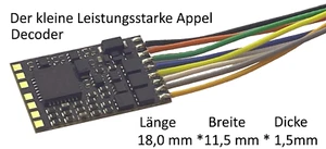 NEU: Appel Lokdecoder Version 2025 DCC/MM 8-pol. NEM652 Stecker für H0, TT, N - Bild 1 von 3