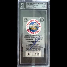 K. Rosberg 1st Title🏆M. Andretti Final Race/Autograph 1982 C Palace F1 Pass BGS