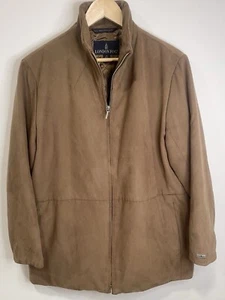 London Fog All Weather Faux Suede Women's Jacket Drawstring Waist Size Med Pet - Picture 1 of 11