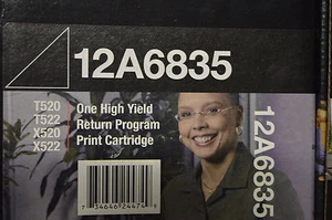 1 LEXMARK 12A6835 toner BLACK lexmark T520 T522 X520 X522 - Foto 1 di 1