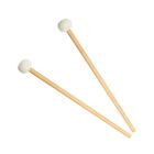 1 Pair Felt Mallets Drum Sticks with Wood Handle for Percussion Instrument G9I5