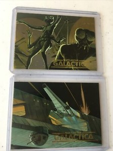 BATTLESTAR GALACTICA 1996 Dart Foil Promotional Cards P1 & P2