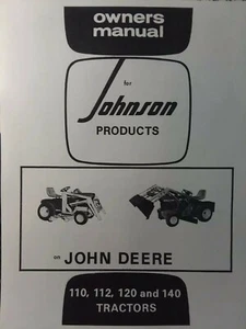 Johnson 10TC & 12A Front End Loader Lawn Garden Tractor Owner & Parts Manual - Picture 1 of 2