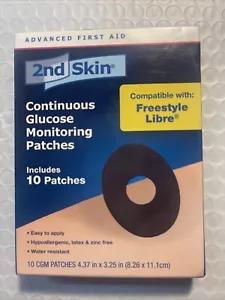 2nd Skin Continuous Glucose Monitoring Patch Freestyle, 10-Patches NEW - Picture 1 of 2