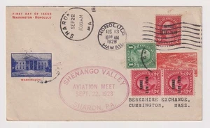 E4811: US #647 FDC, AE Gorham Cachet, Aviation Meet; Brookman: $125 - Picture 1 of 2
