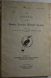 JOURNAL OF THE BOMBAY NATURAL HISTORY SOCIETY 1944 Big Game Birds Fish Wildlife - Picture 1 of 7