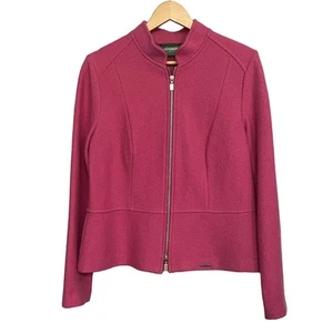 Geiger Jacket Boiled Wool Zip Up Austria Made Womens Size 42 - Picture 1 of 7