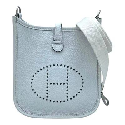 Bolso de Hombro HERMES Evelyne TPM Cuero Togo Nuevo Blanco Plata Herrajes #OK1503 Foto 1 de 4
