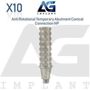 10 Dental Anti Rotational Titanium Temporary Prosthetic (NP) Conical Hex 2.25mm - Picture 1 of 3