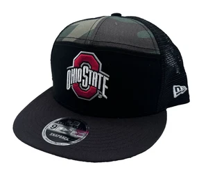 Ohio State Buckeyes New Era 9Fifty Corcho Malla Camionero Negro Camuflaje Snapback Gorra Gorra - Imagen 1 de 12