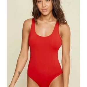 Andie Swim Catalina Einteiler Badeanzug Damen Medium Kirschrot Urlaub - Bild 1 von 8