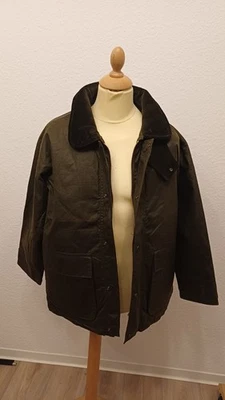 echte englische Wachsjacke unisex Gr. S  olivgrün, sehr schick, leicht wattiert - Bild 1 von 4