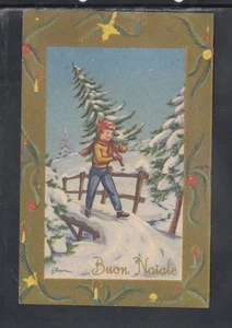 Cartolina Buon Natale Bambino Bosco Neve ill. Furlan ZX1721 # - Picture 1 of 1