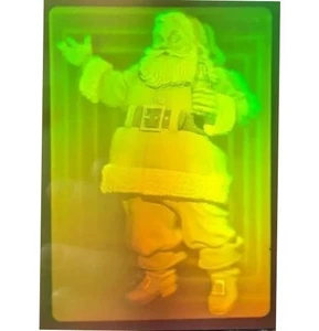 1995 COLLECT-A-CARD - COCA-COLA 3D HOLOGRAM INSERT CARD SANTA CLAUS - Picture 1 of 1