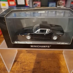 MINICHAMPS 1/43 De Tomaso Pantera 1972 Black 400127501 - Picture 1 of 4