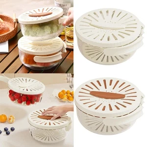 Cesta de drenaje multifuncional con mango de tapa herramienta de lavado de frutas de drenaje de cocina - Imagen 1 de 24