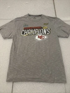 Kansas City Chiefs Super Bowl Champions T-Shirt Fanatics Men’s Medium Gray - Picture 1 of 11