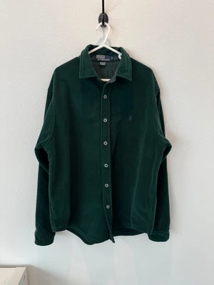 POLO RALPH LAUREN Men’s long sleeve Green velvet button down shirt Size Large - Image 1 of 4