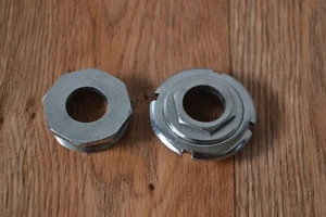 Vintage Chrome English Threaded BSA 1.37 x 24TPI Bottom Bracket Cups - Picture 1 of 10