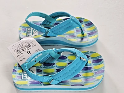 Sandalias Reef Little Boys 8 Chanclas Niños Little Ahi Azul Pez Zapatos Foto 1 de 2