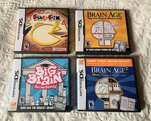 (4) JUEGOS NNINTENDO DS: Pac-Pix, Big Brain Academy, Brain Age 1 y 2, Completos - Imagen 1 de 4