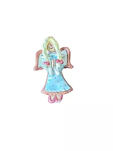 Vintage Signed Heather Goldmine Clayworks ANGEL Brooch Pin RARE - Picture 1 of 2