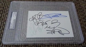 Quiet Riot 1990's Band Signed Autographed 4x6 Index PSA Certified & Slabbed #1 - Picture 1 of 3