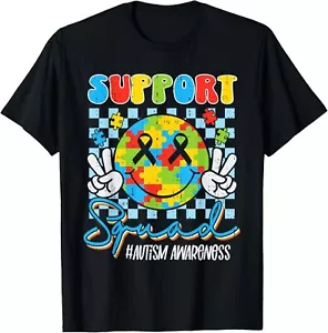 Support Squad Autism Awareness Autistic T-Shirt - Picture 1 of 4