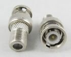 10x BNC Male Plug to F type Female Jack Straight TV RF Coaxial Adapter Connector