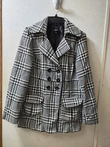 Vintage Byer California Houndstooth Jacket Women's XL Clean Dress Coat - Picture 1 of 13