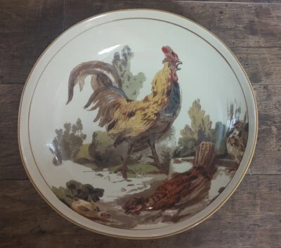 Tigela para servir salada/macarrão Williams Sonoma grande 13" galo rústico Itália - Imagem 1 de 4