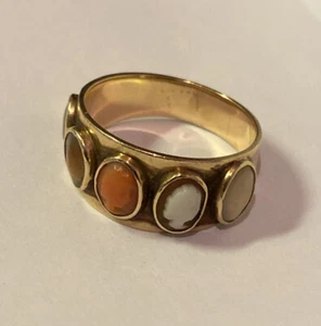 14kt Yellow Gold Cameo Ring Approximately Size 7.5 I-9147 - Picture 1 of 6