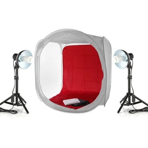 32"x32" Cube Tent Softbox Video Light Stand Continuous Lighting Photography kit - Picture 1 of 12
